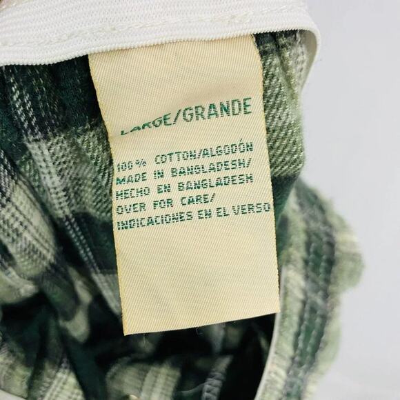 Northwest Territory Flannel Pajama Mens XL Green Plaid Snap Button 2pc Lounge XL - Picture 9 of 11